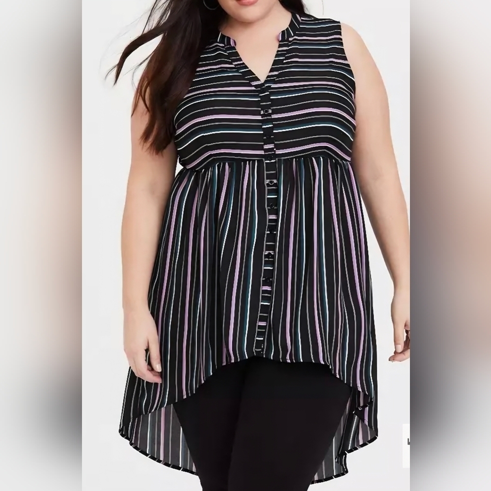 Torrid Hi-Lo Asymmetrical Tunic Sleeveless